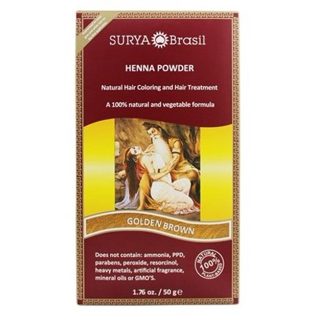 Henna Powder Natural Hair Coloring Golden Brown 1 76 Fl Oz By