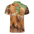 thumbnail image 5 of Homemade Christmas Gingerbread Man Cookies Men Zipper T-shirt Summer Casual Short Sleeve T-shirt Top, 5 of 7