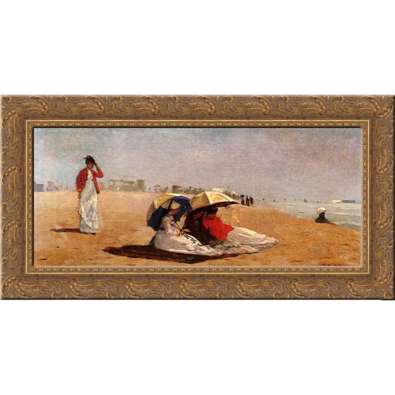 East Hampton, Long Island 24x15 Gold Ornate Wood Framed Canvas Art by Homer, Winslow