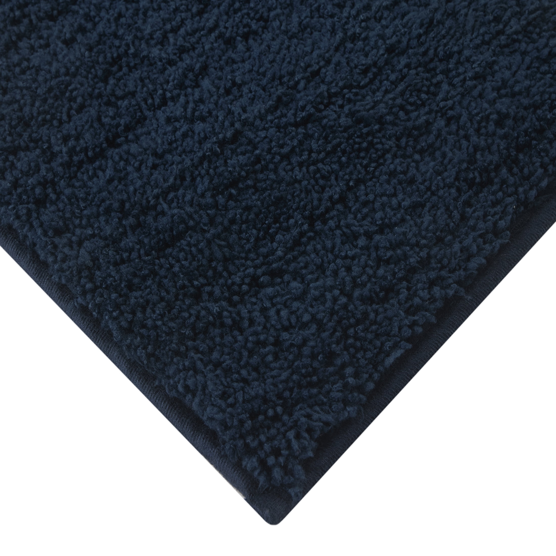 Mainstays Performance Recycled Polyester 3 Piece Bath Rug Set, Washed Indigo