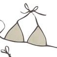 thumbnail image 3 of Stamzod Triangle Bikini Sets for Women Two Piece Drawstring Bathing Suits High Cut Cheeky Swimsuit Summer Beach Swimwear Khaki-1 L, 3 of 5
