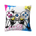 thumbnail image 2 of LNWH Game Controller Painted Throw Pillow Covers, Square Soft Linen Decorative Pillow Cases, 18"x18", 2 of 8