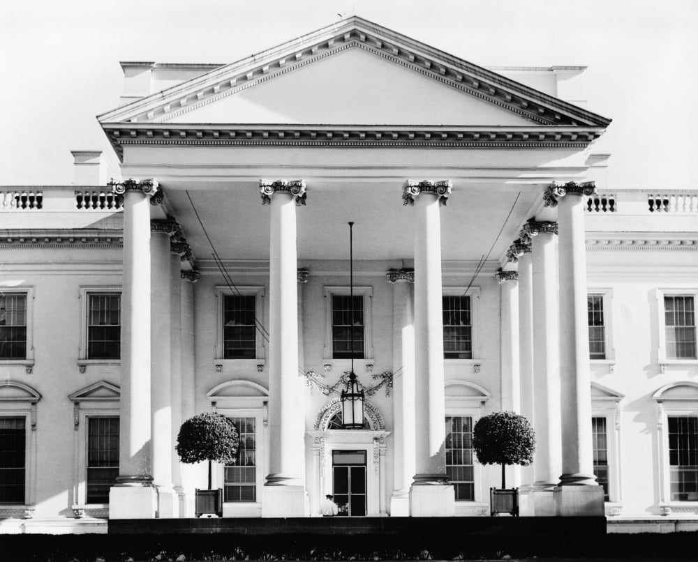 Stretched Canvas Art White House 1941. /Nnorth Front Of The White