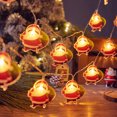 thumbnail image 4 of Guirnalda de luces LED con forma de muñeco de nieve y Papá Noel para árbol de Navidad, guirnalda de luces colgantes para fiesta de Año Nuevo, regalo de Navidad, 4 of 5