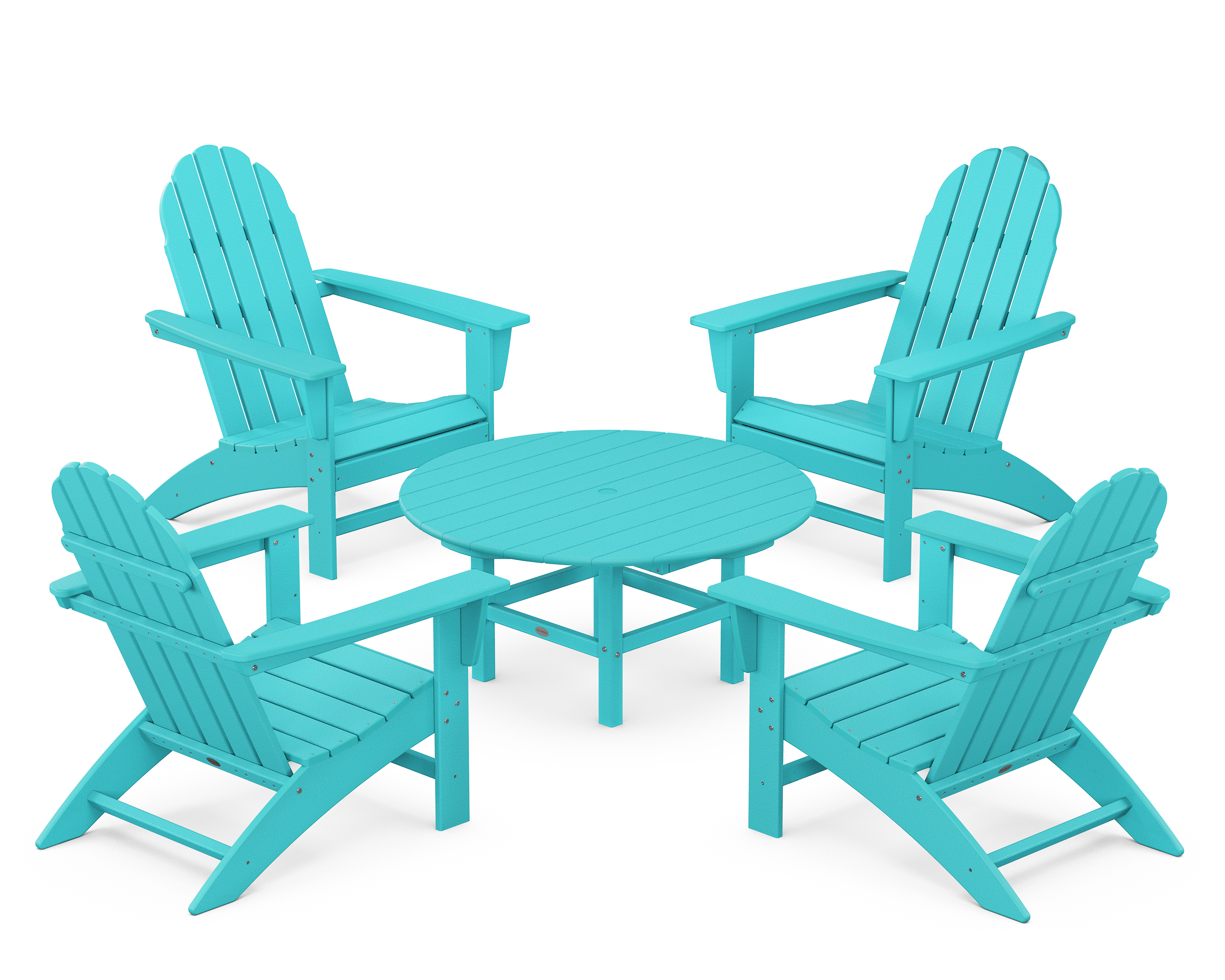 POLYWOOD Vineyard 5-Piece Adirondack Chair Conversation Set in Aruba - image 1 of 1
