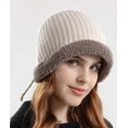 thumbnail image 4 of CoCopeaunt Women Knit Bucket Hat Casual Fluffy Plush Fuzzy Warm Girls Students Fisherman Cap, 4 of 6