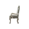 thumbnail image 3 of ACME Dresden Faux Leather Upholstered Arm Chair in Vintage Bone White Set of 2, 3 of 5