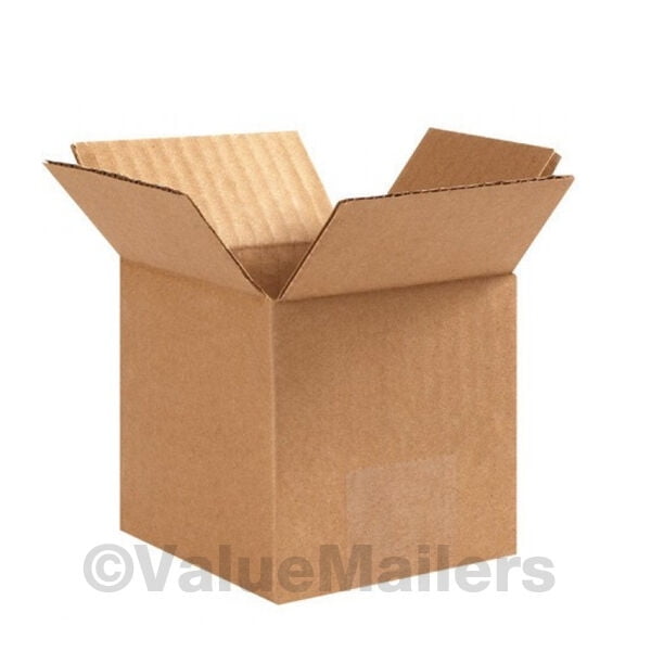 Pack of 25 Strong Corrugated Mailer 5x5x3 White Small Folding Mailing Box Light 