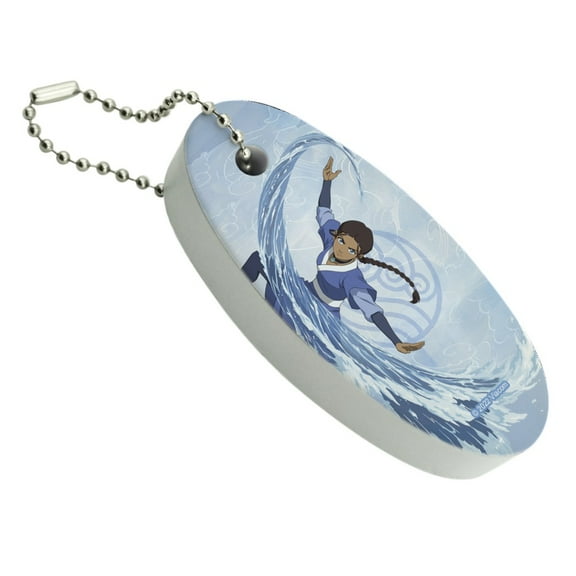 Avatar the Last Airbender Katara Floating Keychain Oval Foam Fishing Boat Buoy Key Float