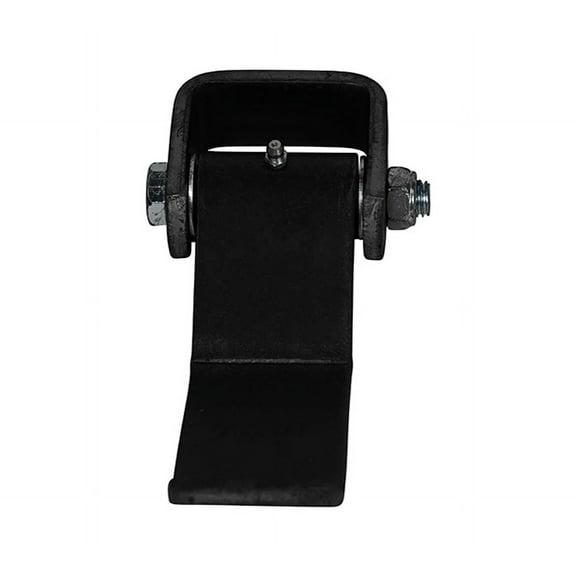 Steel Dump Trailer Hinges - Strap Style Long Leaf, Black Heavy Duty Weld On Greaseable Dump Trailer Door Gate Hinge - Allows Smooth Inward & Outward Door Opening