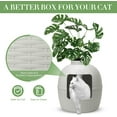 thumbnail image 7 of CozyHom Cat Hidden Litter Box Furniture, Artificial Plant Hidden Calley, Ventilated Waterproof And Odor Resistant, 3.3lbs Real Stone Block For Large Cats, White, 7 of 7