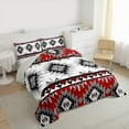 thumbnail image 3 of Manfei Western Retro Aztec Full Size Comforter Sets, Bohemian Hippie Geometry Bedding Comforter Set, Teens Kids Adult Reversible Bedding Sets, Ultra Soft Home Decor, 3 Pieces, 3 of 8
