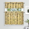 thumbnail image 2 of Kitchen Curtains 36 Inch Short - 3 Panel Set with Cute Bumble Bee and Honeycomb Print, Rod Pocket Window Curtain, 100% Polyester for Bee Lovers, Farmhouse, Kitchen, Living Room, Easy Wash, 2 of 6
