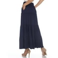 thumbnail image 3 of White Mark Women’s Soft Tiered Maxi Skirt, 3 of 6