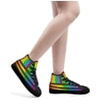 thumbnail image 5 of LGBT Pride High Top Canvas Shoes Sneakers Black Size 8.5, 5 of 7