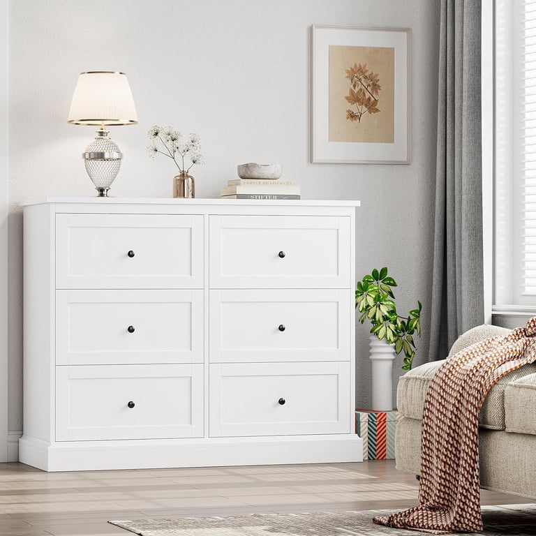 modern white dresser and nightstand set Enloe Dresser White Wood Set of 2