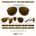 thumbnail image 3 of proSPORT Polarized BIFOCAL Sunglass Reader Anti-Glare Fishing Driving Golf Men Women Gunmetal Brown, 3 of 4