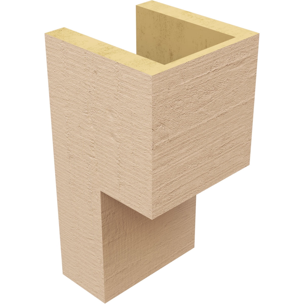 6"W x 6"D x 12"H Wide Chapel Hill Rough Cedar Woodgrain TimberThane Corbel, Primed Tan