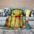 thumbnail image 2 of JRXY Rubber Duck Yellow Throw Blanket Super Soft Cozy Duck Blankets for Couch Bed Duck Gifts for Duck Lovers Duck Bathroom Decor Lightweight and Durable White, 2 of 6