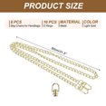 thumbnail image 2 of 31.5" Flat Purse Chain, 8 Pack Light Gold Chain Purse Strap Handbag Chains Crossbody Straps Extender with D-Rings for Tote Wallet Clutch Satchel Short Bag, 2 of 7
