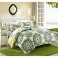 thumbnail image 4 of 8 or 6 Pc. Barella Super soft Large Printed Medallion REVERSIBLE with Geometric Printed Backing Comforter Set, 4 of 6