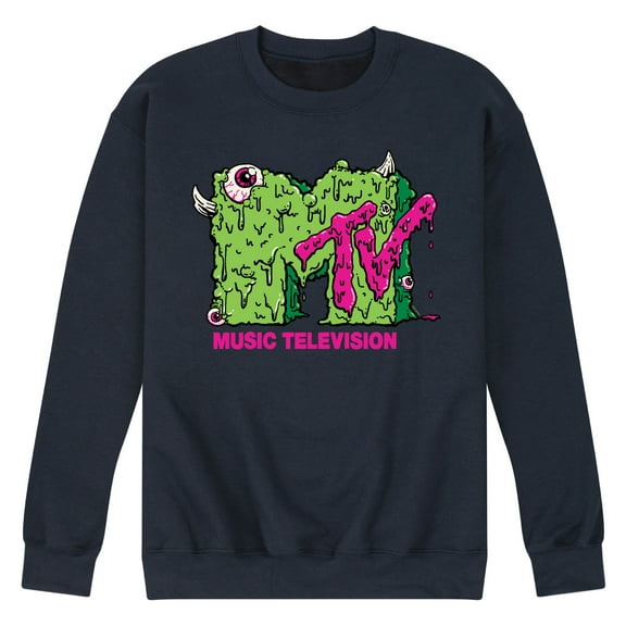 MTV - Slime Logo - Men's Crew Neck Fleece Pullover