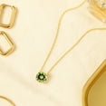thumbnail image 5 of JeenMata 1.75 Carat Emerald - May Birthstone Solitaire Pendant Necklace in 18K Yellow Gold Plated, Female, Adult, 5 of 9