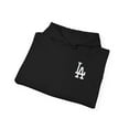 thumbnail image 3 of Los Angeles L.A City Logo LA Script Baseball Unisex Hoodie Sweatshirt - 2XL / Black, 3 of 5
