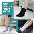 thumbnail image 4 of 5 Pairs Fuzzy Socks Women Cozy Fluffy Plush Crew Slipper Sock Warm for Girls Winter Clothing for Women, 4 of 6