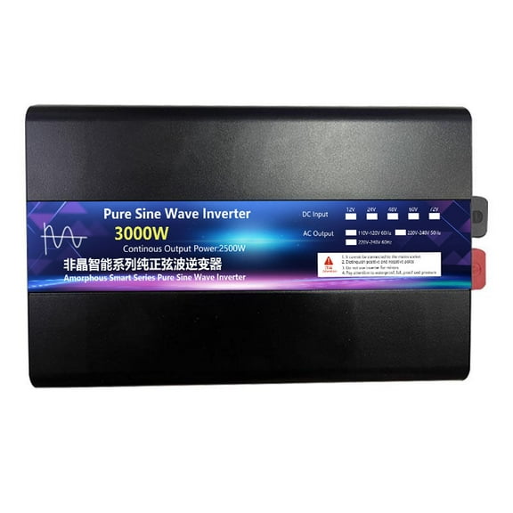 Pure Sine Wave Power Inverter 2000W 4000W 5000W DC 12V 24V 48V To AC 110V 127V 220V Remote Control Solar Car Inverter Converter