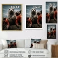 thumbnail image 4 of Designart "Silent Guardians Grey Red Seal" Animals Canvas Print, 4 of 5