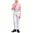 thumbnail image 2 of Lovzfmll 3-Piece Suit for Boys, Sequin Shirt & Bow Tie & Pants, Formal Performance Outfits for Big Boys, 15-16 Years, 2 of 8