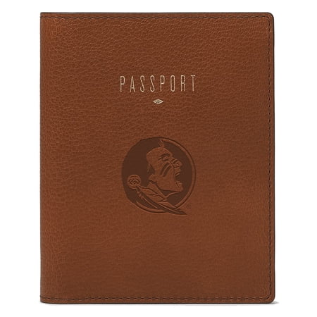 Fossil Brown Florida State Seminoles Travel RFID Passport Case