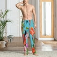 thumbnail image 6 of Lsque Tropical Jungle Flamingo Print Men's Pajama Pants, Lounge Pant - Comfortable Home Wear,Elastic Waistband, Stylish Design-Medium, 6 of 9