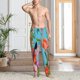 thumbnail image 2 of Fotbe Tropical Jungle Flamingo Pantalones de Pijama para Hombre, Pantalones de Dormir, Pantalones de Casa con Cintura Ajustable y Bolsillos-XX-Large, 2 of 6