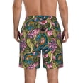 thumbnail image 3 of Naloa Snake And Flower Men's Beach Shorts, Surfing shorts, Swim trunks, Quick Dry Swim Trunks for Surfing Beach Fun - Medium, 3 of 9