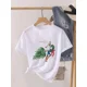 thumbnail image 1 of Camiseta estampada de manga corta para mujer, ropa de Navidad, moda de Año Nuevo, camiseta estampada, 1 of 5