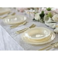 thumbnail image 5 of " OCCASIONS " 120 Plates Pack,(60 Guests) Vintage Wedding Party Disposable Plastic Plates Set -60 x 10'' Dinner + 60 x 7.5'' Salad / Dessert (Verona Plain Ivory), 5 of 8