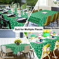 thumbnail image 6 of 60 x 120 Inch St Patrick''s Day & Spring Rectangle Tablecloth - Shamrock Patterned Waterproof Spillproof Stain Resistant Washable Table Cloth for Dining Room Kitchen Party, Green Clover, 6 of 6