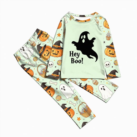 TOWED22 Family Pajamas For Halloween Matching Family Pjs for Women Men Kids 2Pcs Holiday PJS Matching Sets,10-11 Y