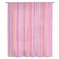 thumbnail image 2 of Pink Orange Blue Stripe Sheer Curtains 72 Inches Long, Modern Abstract Art Striped Farmhouse Light Filering Curtains, Breathable Simi Curtain Privacy Drapes for Living Room Bedroom Window Treatment, 2 of 9