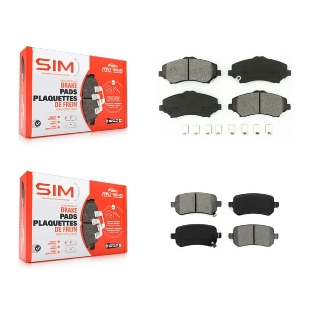 SIM Front Rear Semi-Metallic Brake Pads Kit for Car Dodge Grand Caravan Journey Chrysler Town & Country Volkswagen Routan Ram C/V KSM-100099