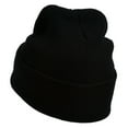 thumbnail image 3 of Cancer Color Ribbon Embroidered Long Beanie - Light Blue OSFM, 3 of 5