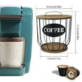 thumbnail image 6 of Txkrhwa K Cup Holder Coffee Pod Holder Large Capacity Black Wire Coffee Pod Storage Organizer with Wooden Base Coffee Bar Accessories for Counter, 6 of 10