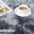 thumbnail image 2 of Haperlare 3.3' x 3.3' Modern Circle Rug Soft Plush Round Area Rug Fluffy Shag Circular Rug for Nursery Room Dorm, Dark Gray, 2 of 6