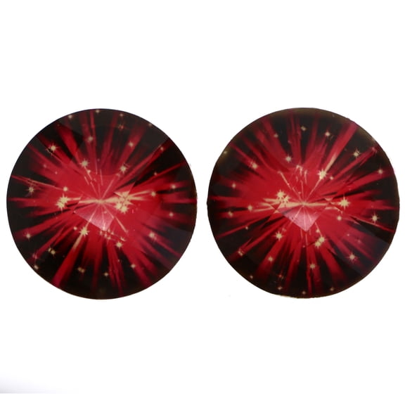 Mi Amore Firework Post-Earrings Red/Black