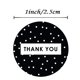 thumbnail image 4 of Pegatina de sellado de regalo de 1 pulgada, pegatina de decoración de embalaje para hornear, simple, blanco y negro, 50-500 piezas, Gracias pegatina, 4 of 4