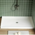 thumbnail image 1 of Shower Tray With Anti-Slip Particles, White, Three-Sided Waterproof + Abs American Standard Drain, 1 of 6