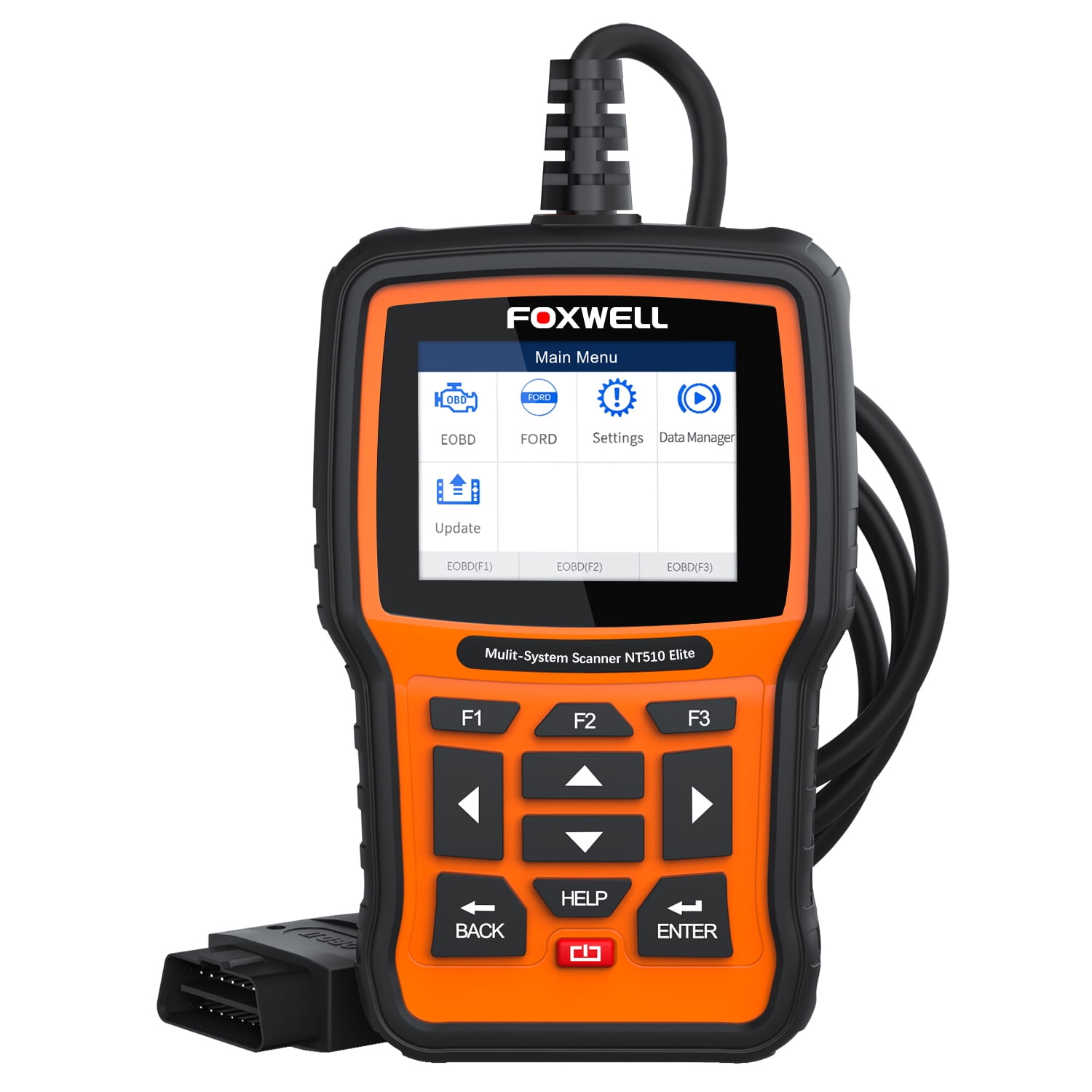 Foxwell NT510 Elite Automotive Bi-directional Diagnostic Scan Tool OBD2 Scanner Fits for Ford Lincoln Mercury Vehicles All System Scanner with ABS SAS EPB Oil Reset Service OBDII OBD Car Code Reader