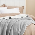 thumbnail image 4 of Manta Bedsure Sherpa de forro polar, tamaño doble, gris claro, 4 of 7
